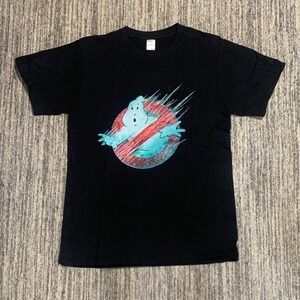 Ghostbusters Graphic T-Shirt Short Sleeve Crew Neck Tee Black Size‎ S